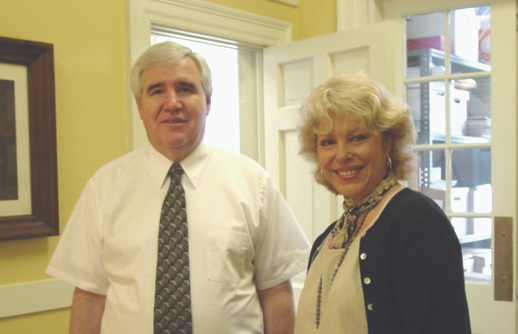 First Selectman Herb Rosenthal with Jeanine Jackson