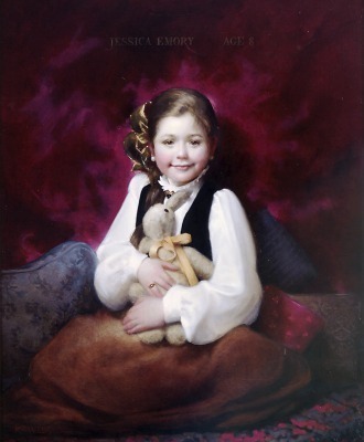 Girl with Bunny by Karin Wells